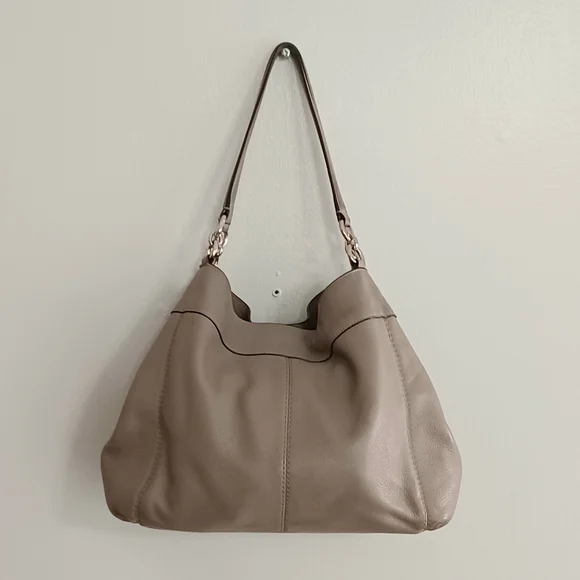COPY - COACH Lexy Grey Pebble Leather Three Compartments Shoulder Bag #F57545 - Picture 2 of 15